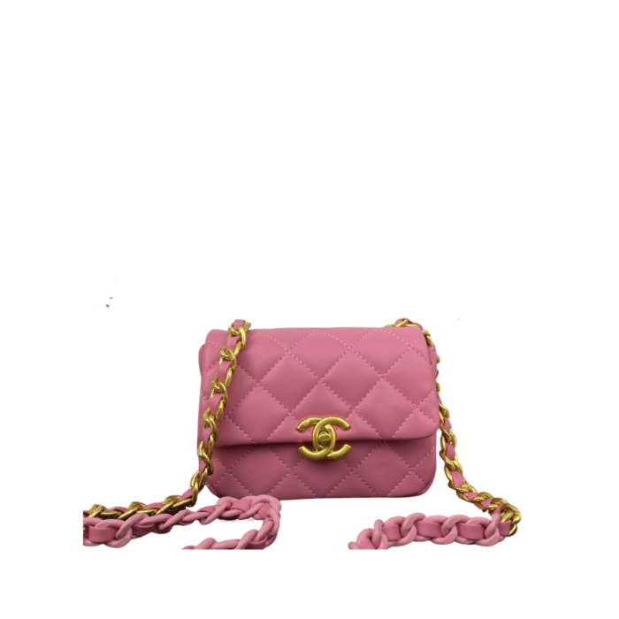 CHANEL MINI FLAP BAG PINK 18CM AS3205
