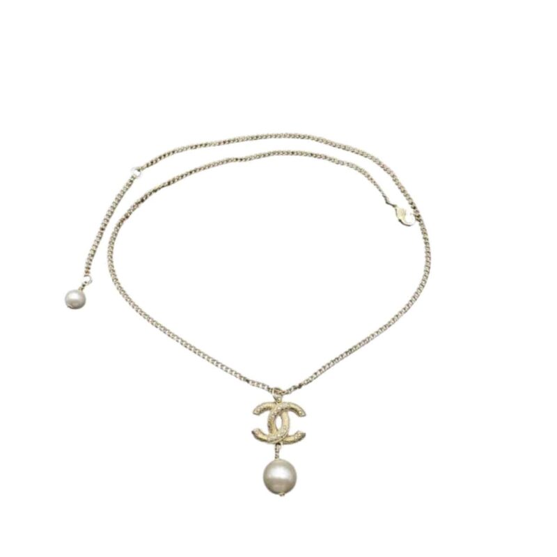 CHANEL CC PEARL GOLD NECKLACE
