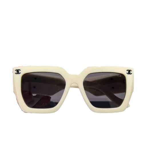 CHANEL VINTAGE WHITE SUNGLASSES