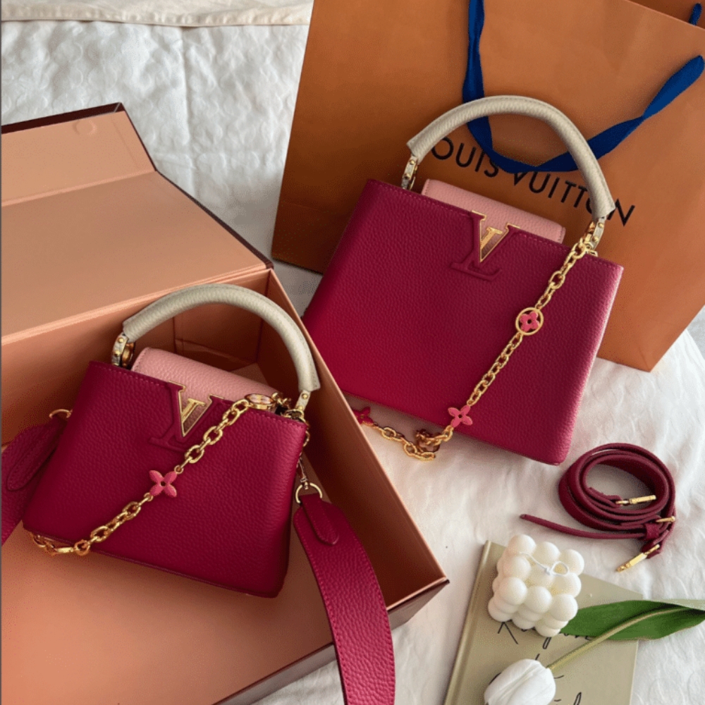 Louis Vuitton Capucines MM Bag Dark Pink 27Cm M20845 - Image 8