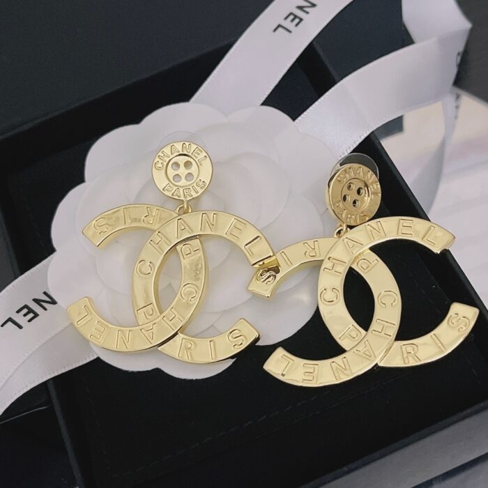 Alternative view of CHANEL PARIS BUTTON EARRINGS