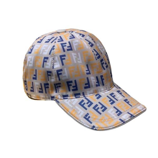 FENDI FF MOTIF MULTICOLOR CAP BEIGE