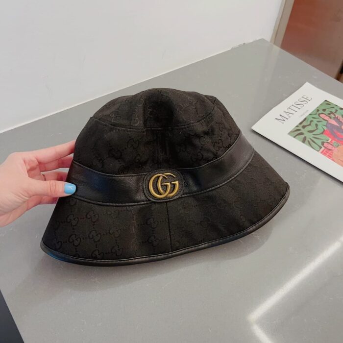 Alternative view of GUCCI CANVAS BUCKET HAT WITH DOUBLE G BLACK 576587 4HG53 1060