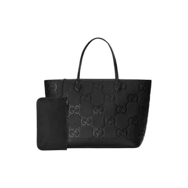 GUCCI JUMBO GG LARGE TOTE BAG BLACK 40CM 726755 AABY0 1000