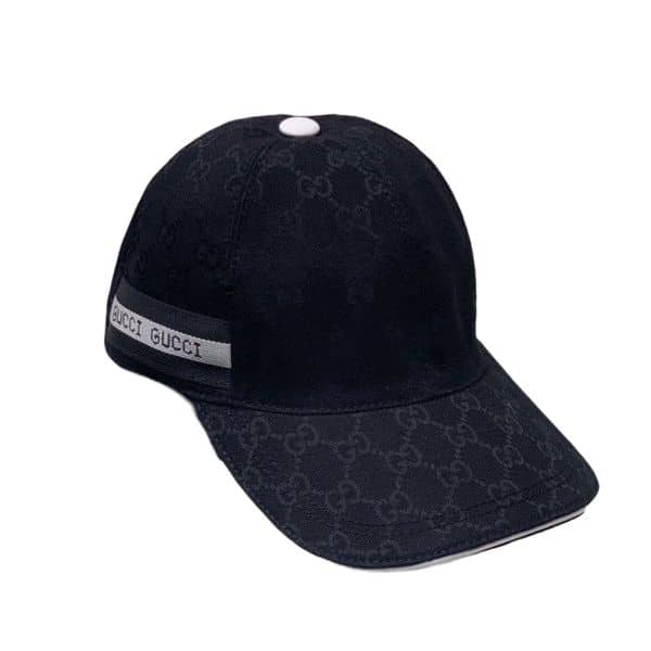 GUCCI GG LOGO WITH BAND BASEBALL CAP BLACK