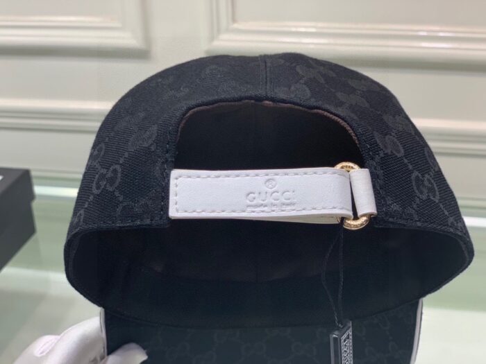 Alternative view of GUCCI GG LOGO WITH BAND BASEBALL CAP BLACK