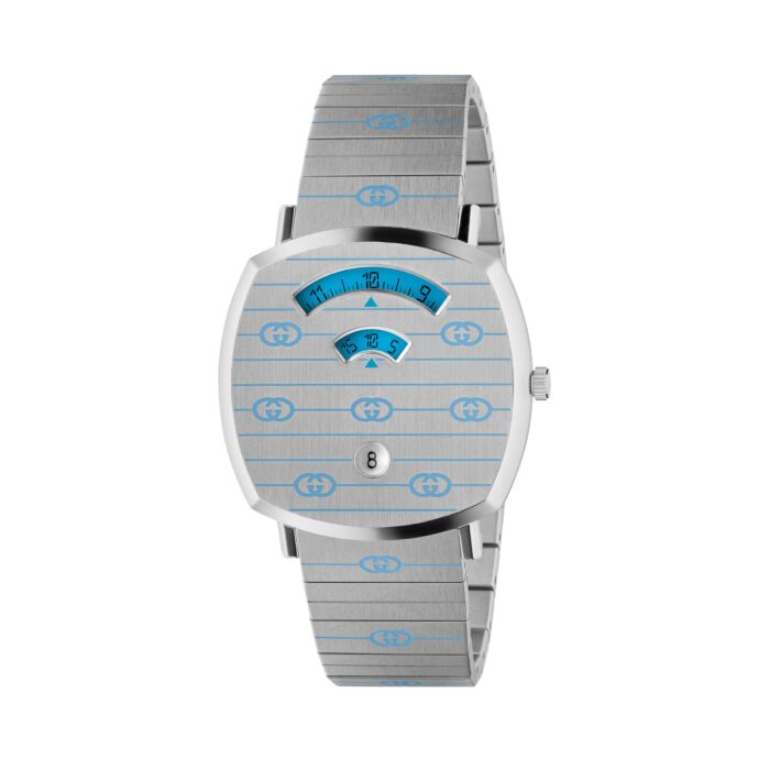 GUCCI GRIP WATCH BLUE ENAMEL 38MM YA157437