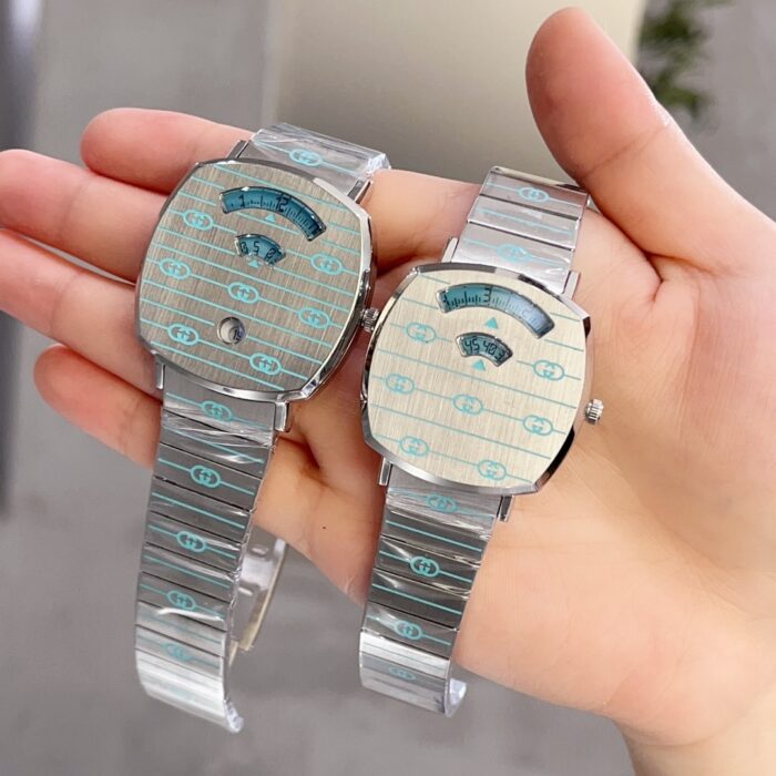 Alternative view of GUCCI GRIP WATCH BLUE ENAMEL 38MM YA157437