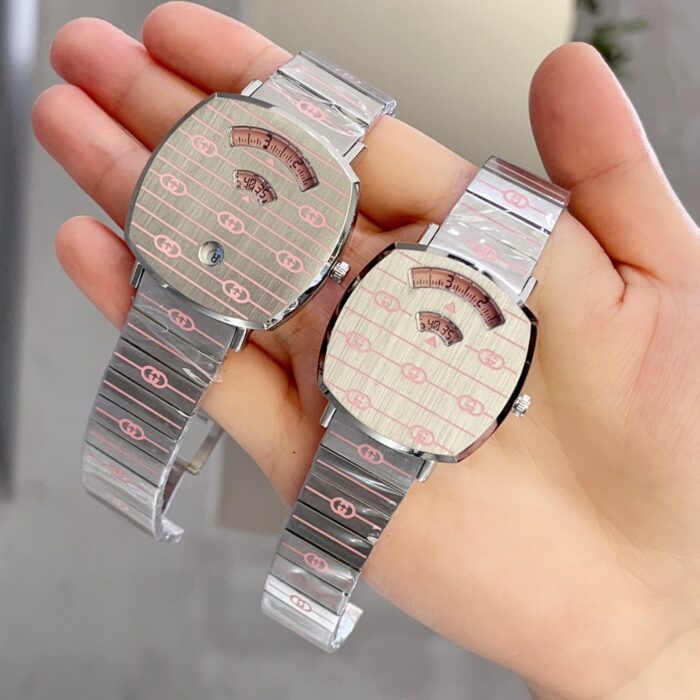 Alternative view of GUCCI GRIP WATCH PINK ENAMEL 38MM YA157438