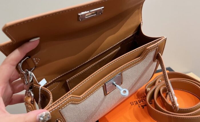 Alternative view of HERMES KELLY DEPECHES POUCH TOILE 26CM