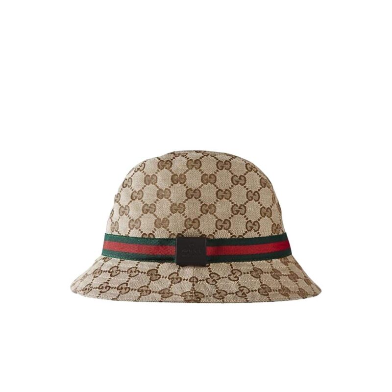 GUCCI GG SSIMA SOFT WEB FEDORA HAT BEIGE