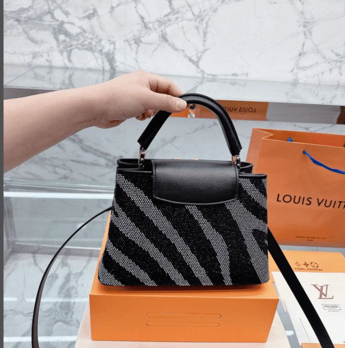 Alternative view of LOUIS VUITTON CAPUCINES MM BLACK AND GREY ZEBRA PATTERN 27CM M58517