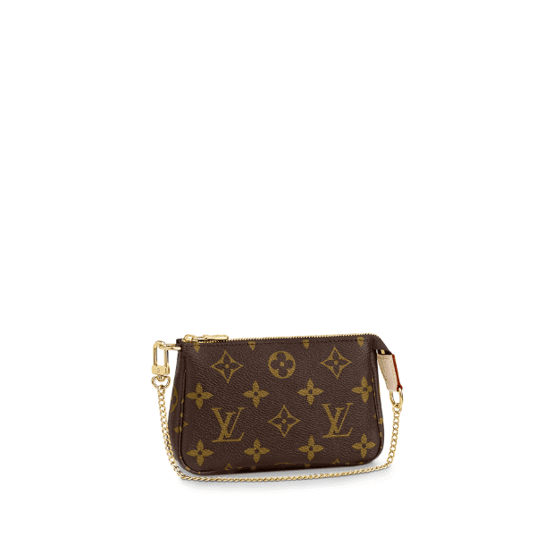 LOUIS VUITTON POCHETTE ACCESSOIRES MONOGRAM 17CM WITH CHAIN M58009