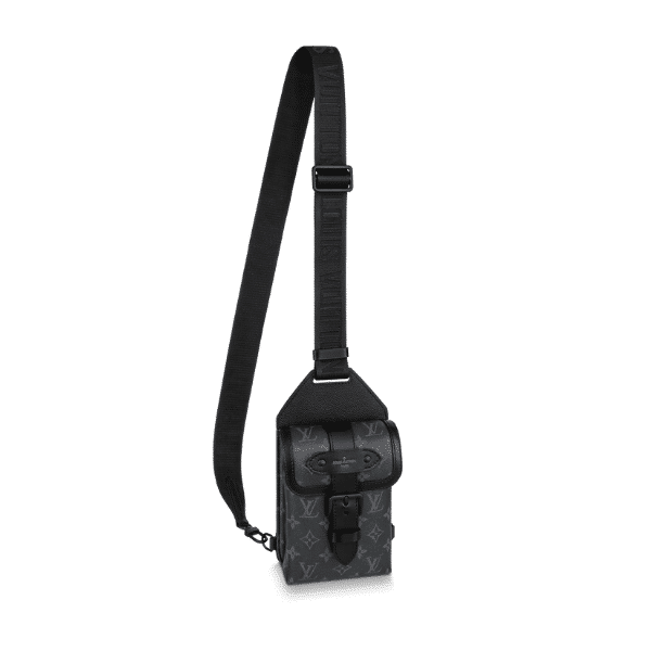LOUIS VUITTON SAUMUR SLING BAG BLACK 21CM M45912