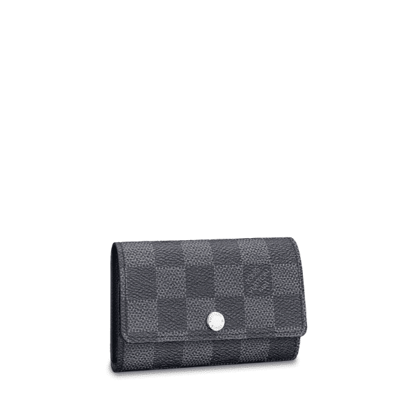 LOUIS VUITTON 6 KEY HOLDER DAMIER GRAPHITE 10CM N62662