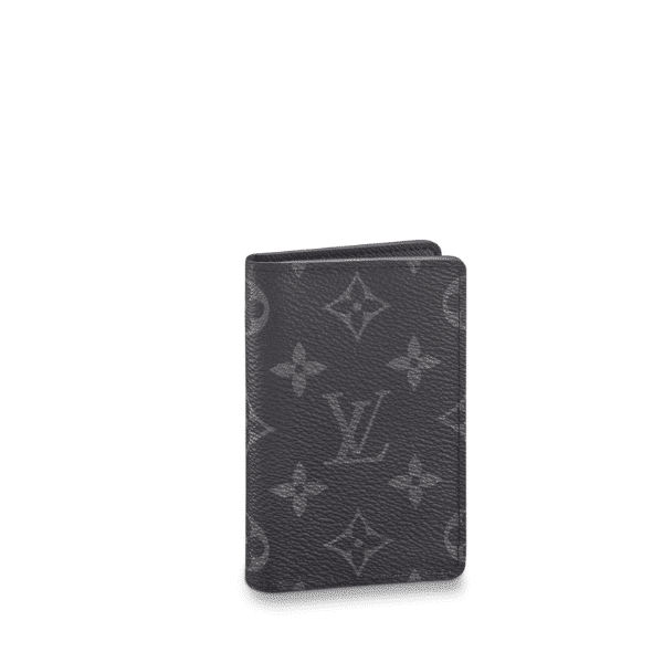 LOUIS VUITTON POCKET ORGANIZER MONOGRAM ECLIPSE CANVAS BLACK 11CM M61696