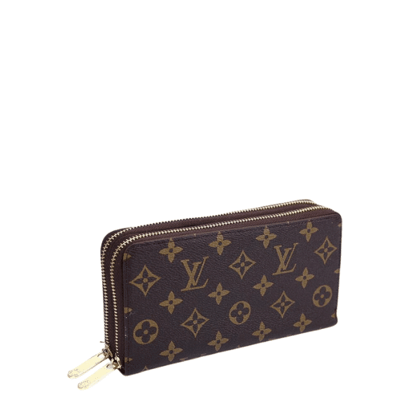 LOUIS VUITTON LONG DOUBLE ZIPPY WALLET MONOGRAM BROWN 19CM