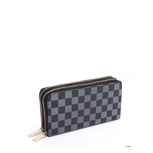 LOUIS VUITTON LONG DOUBLE ZIPPER WALLET DAMIER GRAPHITE CANVAS 19CM