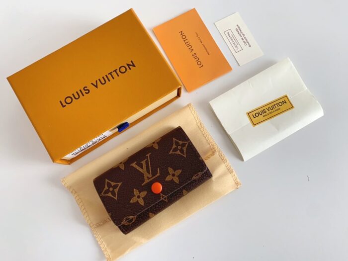 Alternative view of LOUIS VUITTON 6 KEY HOLDER BROWN AND ORANGE 10CM M62630