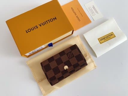 Alternative view of LOUIS VUITTON 6 KEY HOLDER DAMIER EBENE BROWN 10CM N62630