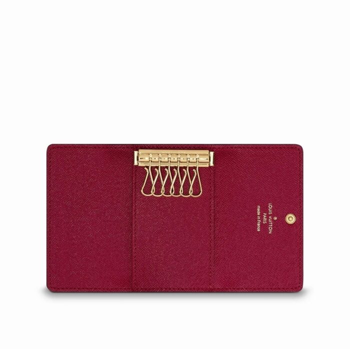 Alternative view of LOUIS VUITTON 6 KEY HOLDER MONOGRAM BROWN AND WINE RED 10CM M62630