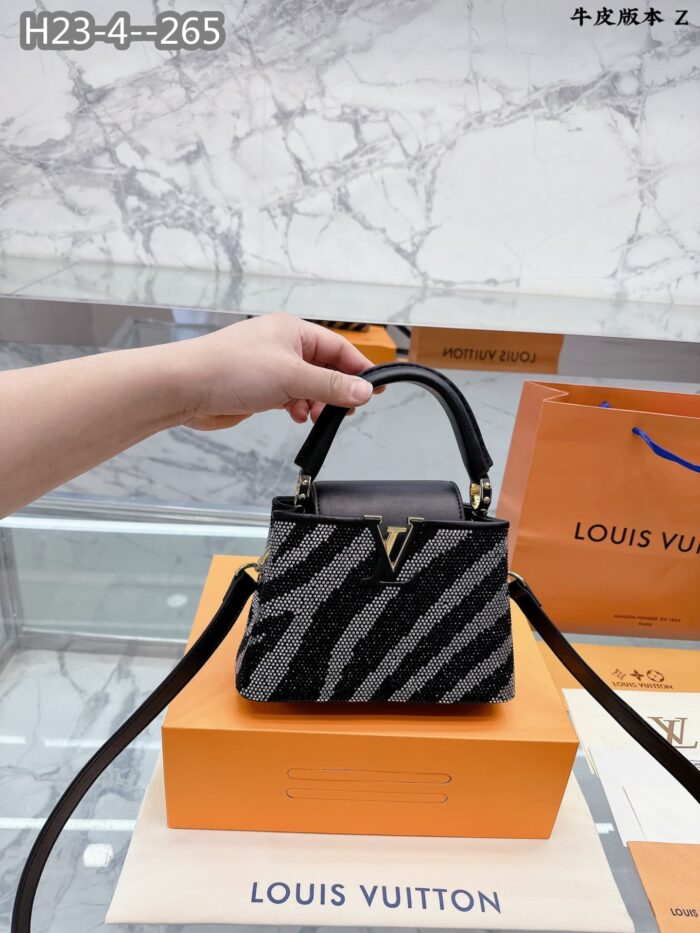 Alternative view of LOUIS VUITTON CAPUCINES MINI BLACK AND GREY ZEBRA PATTERN 20CM M58517