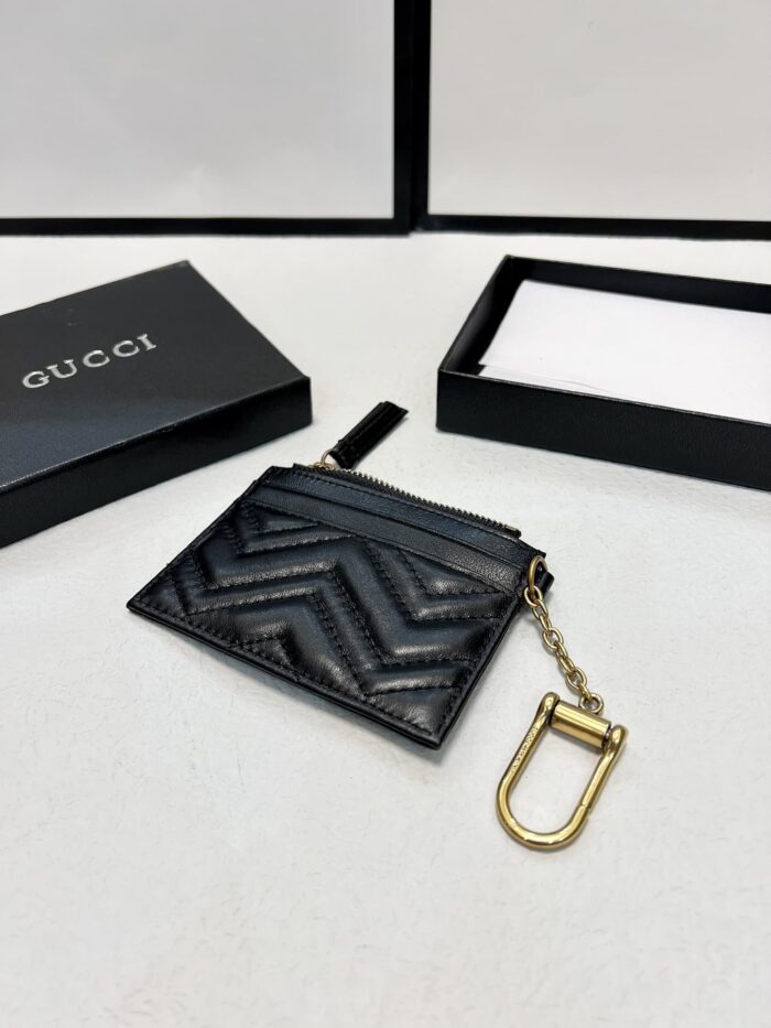 Alternative view of GUCCI GG MARMONT 2.0 QUILTED CARD HOLDER BLACK 10CM 221451F037015