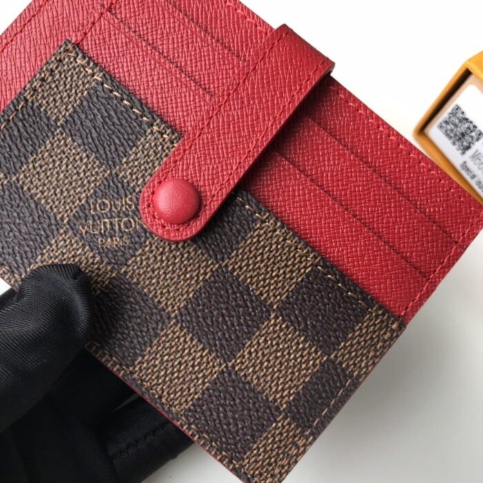 Alternative view of LOUIS VUITTON MULTI CARD HOLDER WALLETS DAMIER BROWN AND RED 11CM M66532