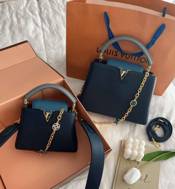 Alternative view of LOUIS VUITTON CAPUCINES MINI TAURILLON COWHIDE NAVY BLUE 20CM M20845