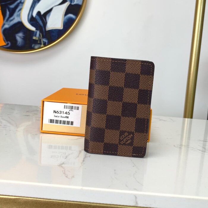 Alternative view of LOUIS VUITTON POCKET ORGANIZER DAMIER BROWN CANVAS 11CM N63143