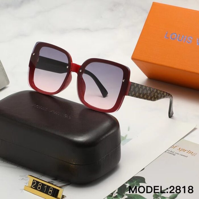 Alternative view of LOUIS VUITTON GRADIENT RED SQUARE SUNGLASSES