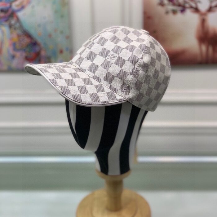 Alternative view of LOUIS VUITTON DAMIER AZUR COATED CANVAS CAP WHITE
