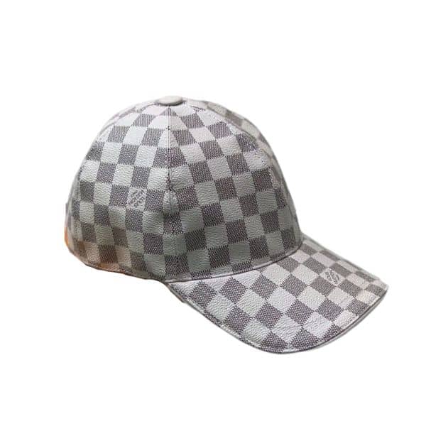 LOUIS VUITTON DAMIER AZUR COATED CANVAS CAP WHITE