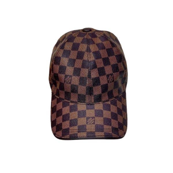 LOUIS VUITTON DAMIER AZUR COATED CANVAS CAP BROWN