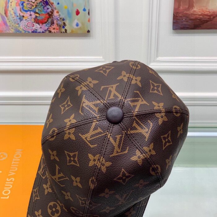 Alternative view of LOUIS VUITTON MONOGRAM COATED CANVAS CAP BROWN
