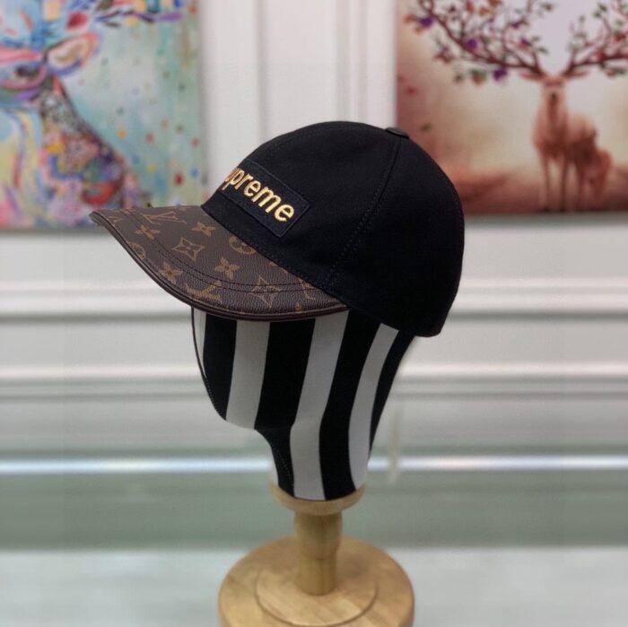 Alternative view of LOUIS VUITTON SUPREME LOGO CAP BLACK