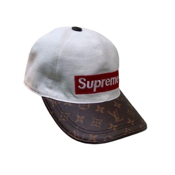 LOUIS VUITTON SUPREME LOGO CAP WHITE