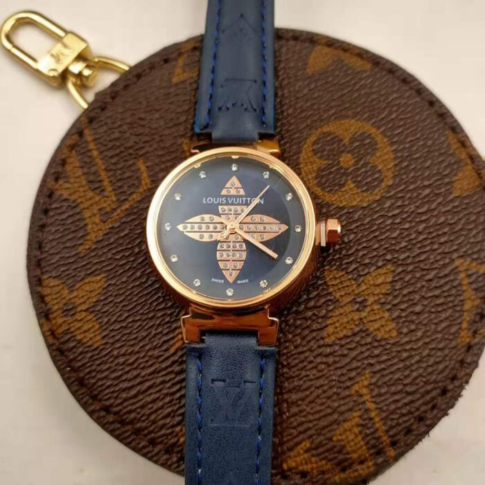 Alternative view of LOUIS VUITTON TAMBOUR BIJOU WATCH BLUE 41MM