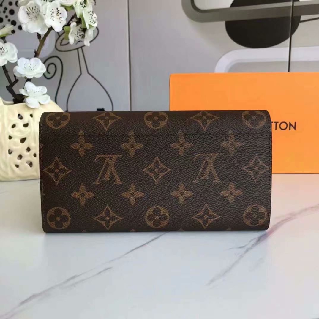 LOUIS VUITTON SARAH WALLET MONOGRAM CANVAS BROWN 19CM M60531 - Image 3