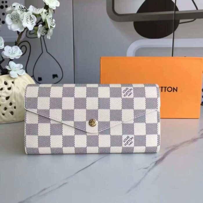 Alternative view of LOUIS VUITTON SARAH WALLET DAMIER AZUR CANVAS 19CM N63208