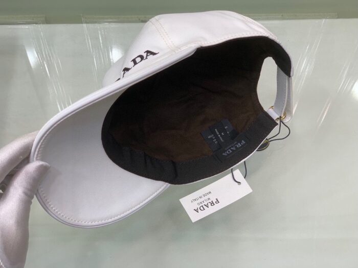 Alternative view of PRADA LOGO LETTER BASEBALL CAP WHITE