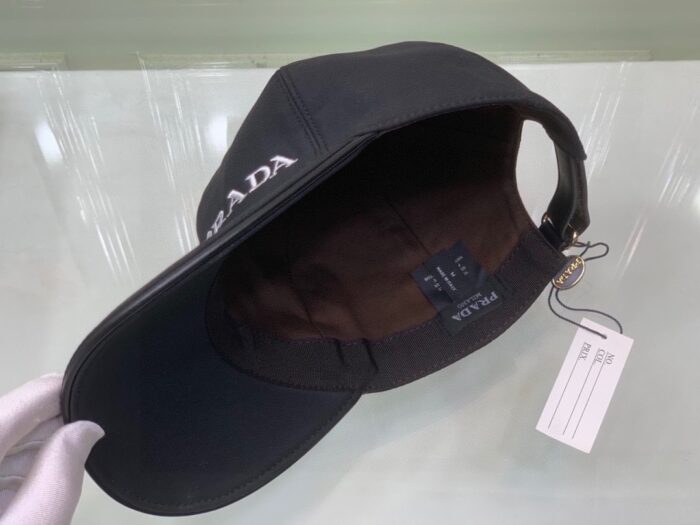 Alternative view of PRADA LOGO LETTER BASEBALL CAP BLACK