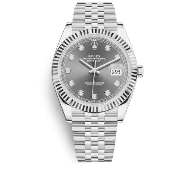 ROLEX DATEJUST SILVER WATCH 41MM 126333 0012