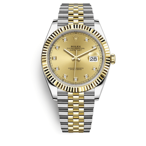ROLEX DATEJUST GOLD WATCH 41MM 126333 0012