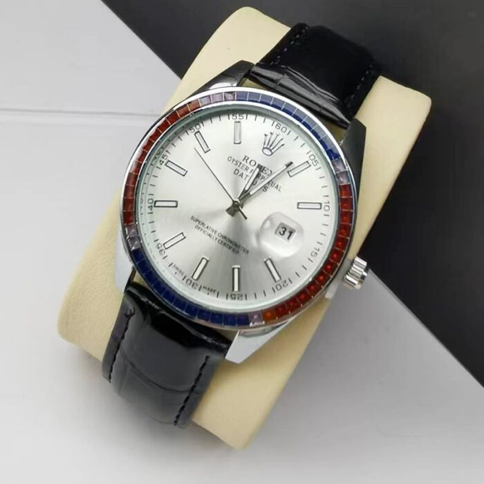 Alternative view of ROLEX OYSTER PERPETUAL DATEJUS WHITE DIAL RUBY AROUND 40MM