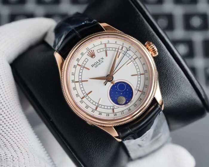 Alternative view of ROLEX CELLINI MOONPHASE WHITE 39MM 50535