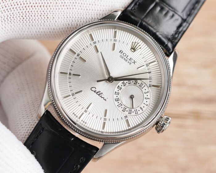 Alternative view of ROLEX CELLINI DATE WHITE DIAL AND SILVER 39MM 50519 0006