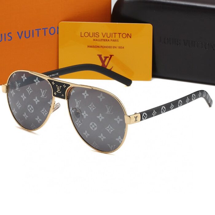 Alternative view of LOUIS VUITTON LOGO EMBROIDERED BLACK MONOGRAM SUNGLASSES