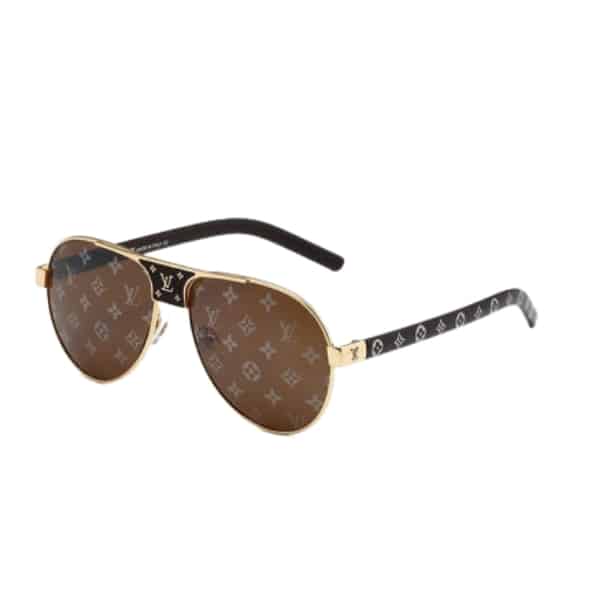 LOUIS VUITTON LOGO EMstrongROIDERED strongROWN MONOGRAM SUNGLASSES