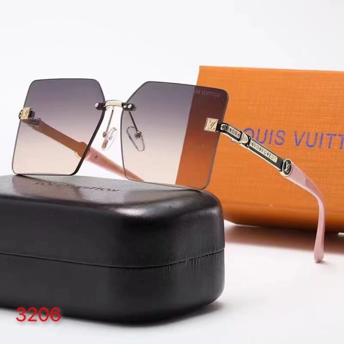Alternative view of LOUIS VUITTON ONE SQUARE PURPLE AND PINK SUNGLASSES
